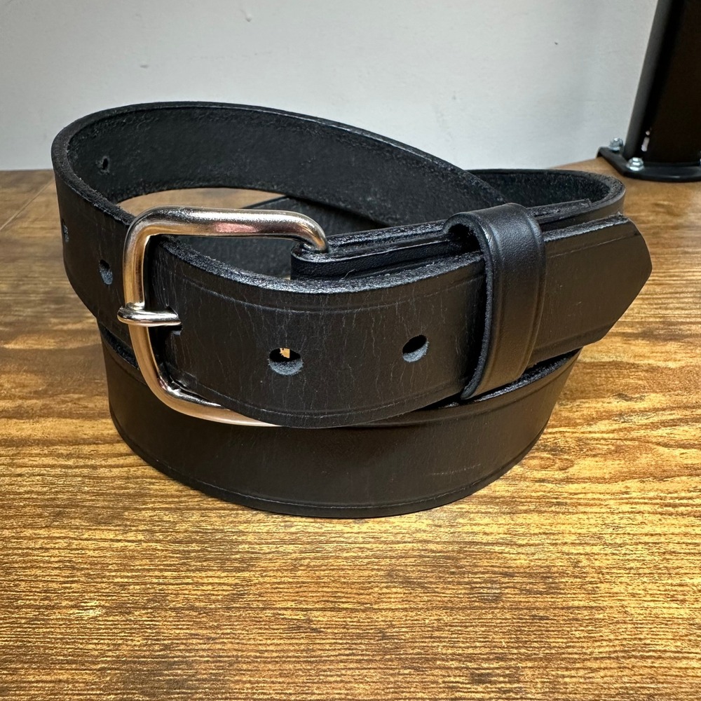 Boston Leather Mens Black Duty Belt US Postal Approved 6607 Size 32 Made in USA